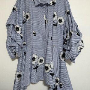 Striped Floral Women's Top